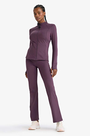 DeFactoFit Slim Fit Dar Kesim Dik Yaka Hırka