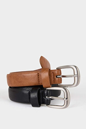 Kadın Suni Deri 2'li Günlük Kemer