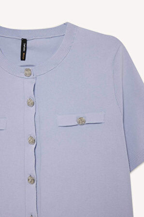 Regular Fit Bisiklet Yaka Triko Hırka