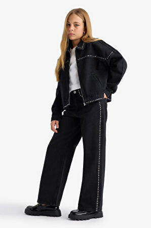 Kız Çocuk Wide Leg Geniş Paça Jean Pantolon
