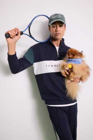 DeFacto Boxy Fit Dik Yaka Yarım Fermuarlı Sporcu Sweatshirt F0199AX25AUNV253