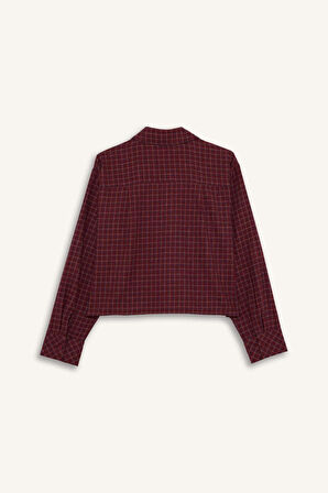 Overshirt Fit Dokulu Uzun Kollu Gömlek