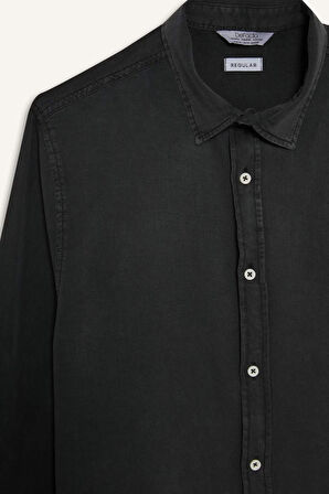 Regular Fit Twill Uzun Kollu Gömlek