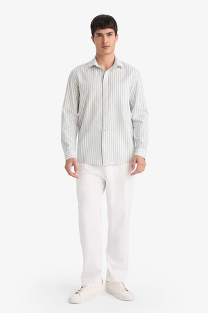 DeFacto REGULAR FIT %100 Pamuk Çizgili Gömlek D6101AX26SPKH422