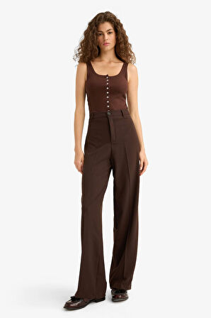 Straight Fit Fleto Cepli Normal Bel Standart Boy Pantolon