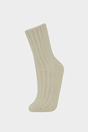 Kadın 5'li Pamuklu Uzun Çorap