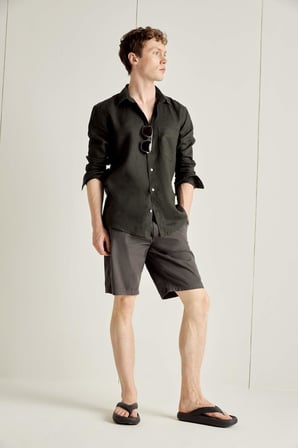 DeFacto %100 Keten Regular Fit Gömlek G0788AX26SMGN827