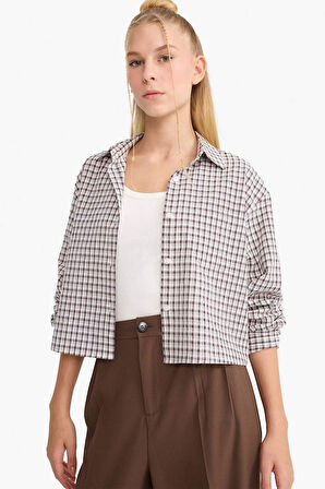 Coool Oversize Geniş Kalıp Gömlek Yaka Uzun Kollu Gömlek