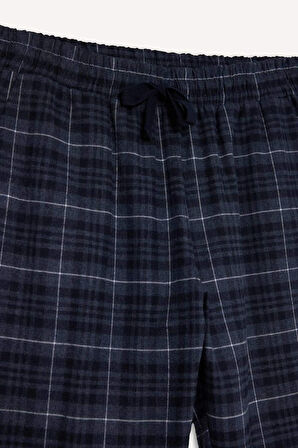 Regular Fit Cepli Uzun Boy Flanel Alt