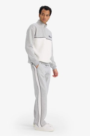 DeFacto Wide Leg Beli Lastikli Cepli Geniş Paça Eşofman Altı F3871AX25WNGR389