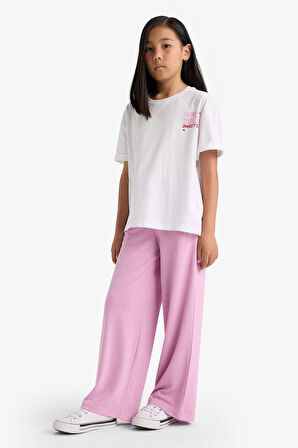 Kız Çocuk Wide Leg Cepli Geniş Paça Pantolon