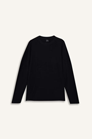 Boxy Fit Bisiklet Yaka Sweatshirt