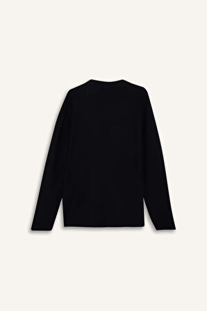 Boxy Fit Bisiklet Yaka Sweatshirt