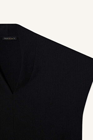 Regular Fit V Yaka Elbise