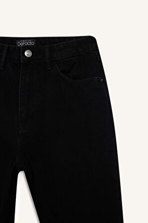 Straight Wide Yüksek Bel Uzun Jean Pantolon