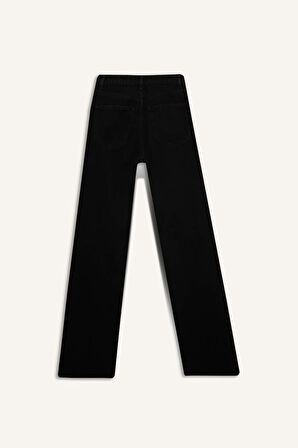 Straight Wide Yüksek Bel Uzun Jean Pantolon