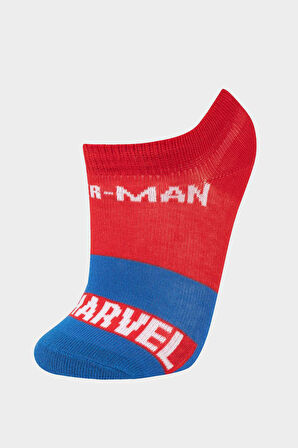 DeFacto Erkek Çocuk Marvel Spiderman 3'lü Pamuklu Patik Çorap F2580A8NSKR1