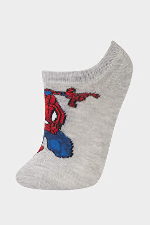 DeFacto Erkek Çocuk Marvel Spiderman 3'lü Pamuklu Patik Çorap F2580A8NSKR1