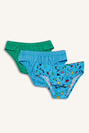 Erkek Çocuk Baskılı 3'lü Slip Külot