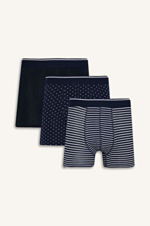 Regular Fit Baskılı 3'lü Boxer