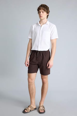 DeFacto Regular Fit Kısa Boy Yumuşak Tuşeli Deniz Şortu E0993AX26HSBN192