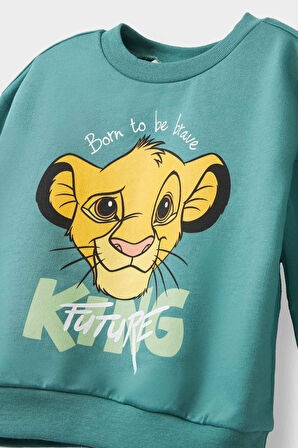 Erkek Bebek Disney Lion King Bisiklet Yaka Sweatshirt