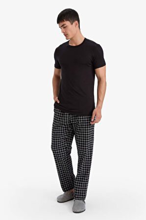 Regular Fit Cepli Uzun Boy Flanel Alt