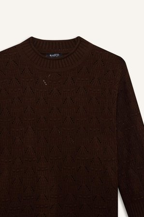 DeFacto Regular Fit Bisiklet Yaka Ajurlu Triko Tunik G0710AX25WNBN330