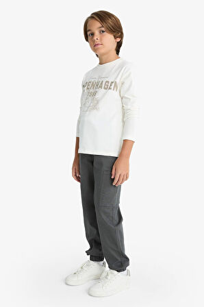 Erkek Çocuk Kargo Gabardin Jogger Pantolon