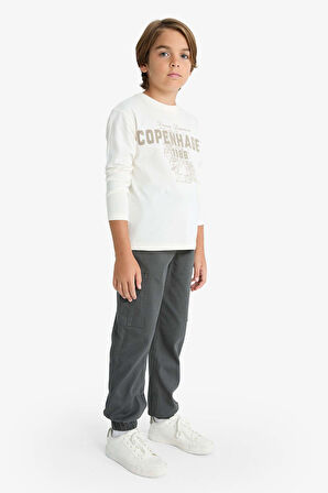 Erkek Çocuk Kargo Gabardin Jogger Pantolon