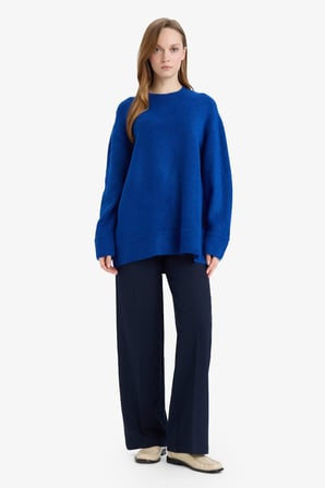 DeFacto Loose Fit Bisiklet Yaka Triko Kazak Tunik G7239AX25CWBE835