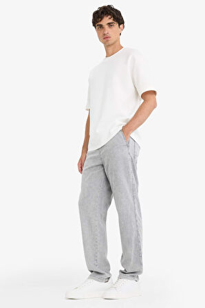 Wide Leg Geniş Paça Jean Kar Yıkamalı Pantolon