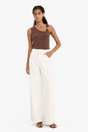 Slim Fit Dar Kesim Tek Omuzlu Atlet