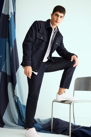 DeFacto Relax Tapered Fit Dar Paça Jean Pantolon G1195AX25AUNM34