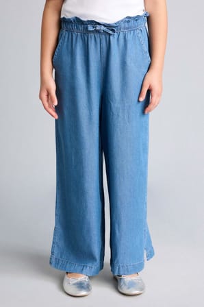 DeFacto Culotte Geniş Paça Orta Mavi Jean Pantolon Kız Çocuk G0252A826SMNM28
