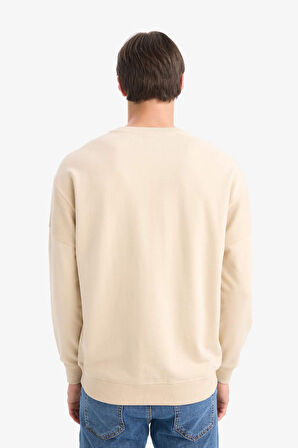 Boxy Fit Bisiklet Yaka Sweatshirt