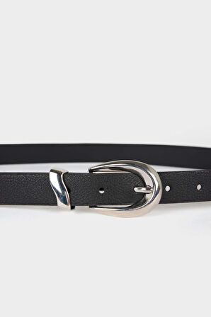 Kadın Suni Deri Jean Kemeri