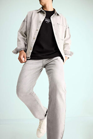 Straight Fit Düz Paça Jean Pantolon