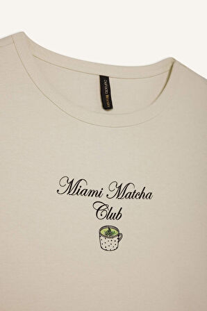 DeFacto Regular Fit Bisiklet Yaka Baskılı Ribana Kısa Kollu Tişört F5106AX25SMTR411