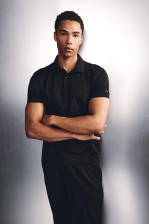 Defacto D9779AXBK81 Siyah Slim Fit Polo Yaka Sporcu Pike Kısa Kollu Tişört