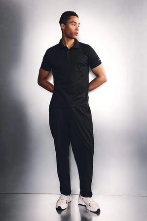 Defacto D9779AXBK81 Siyah Slim Fit Polo Yaka Sporcu Pike Kısa Kollu Tişört