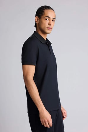 Defacto D9779AXBK81 Siyah Slim Fit Polo Yaka Sporcu Pike Kısa Kollu Tişört