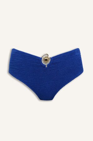 DeFacto Regular Fıt Kırışık Dokulu Mavi Bikini Alt E0209AX26SMBE114