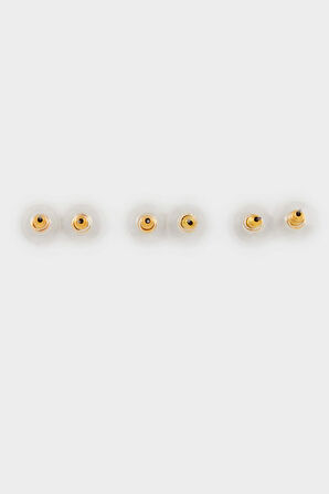 DeFacto Kadın 3'lü Deniz Temalı Gold Küpe F4024AXNSGD1
