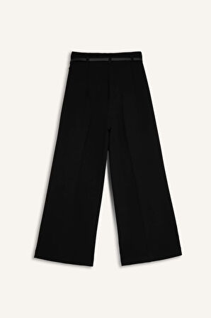 Culotte Yüksek Bel Düz Paça Pantolon
