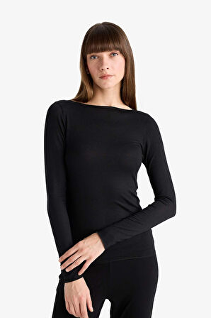 Basic Düz Uzun Kollu Üst-Fall in Love