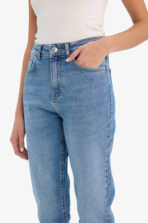 Mary Vintage Straight Fit Yüksek Bel Bilek Boy Jean Yıkamalı Pantolon F3094AX25WNNM28