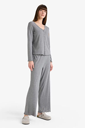 Regular Fit Uzun Kollu 2'li Takım Fall in Love