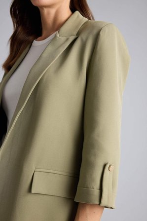 Oversıze Ceket Yaka Basic Blazer Ceket