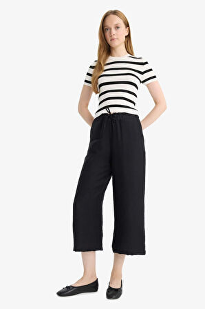 Beli Lastikli Cepli Düz Paça